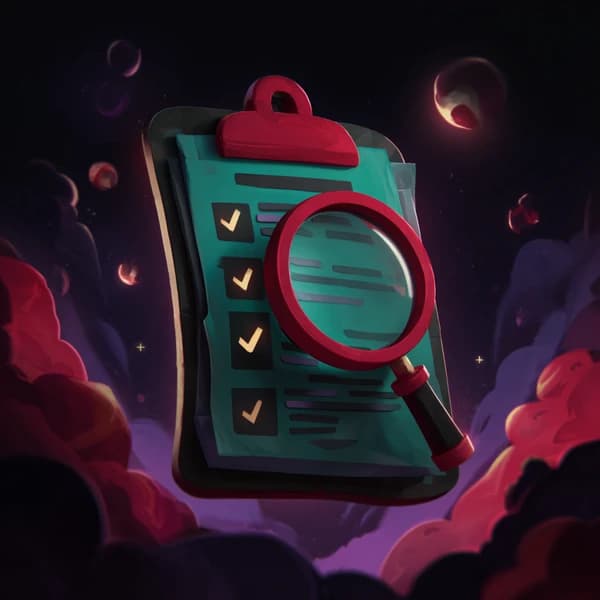 game icon list with looking glass